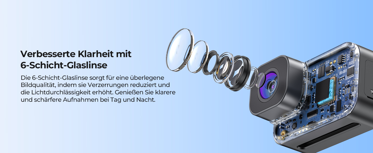 Відеореєстратор Krunia 2K WiFi Mini Dashcam Auto з GPS, CPL, WDR, Нічне Бачення, 24/7, Магнітне кріплення, Superkondensator, 170° Широкий Кут