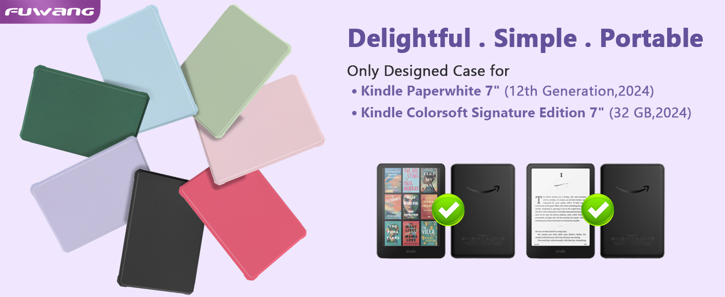 Чохол для Kindle Paperwhite 7' (2024/2025) Signature Edition, Pearl Purple: Легкий, водостійкий, з магнітним закриттям