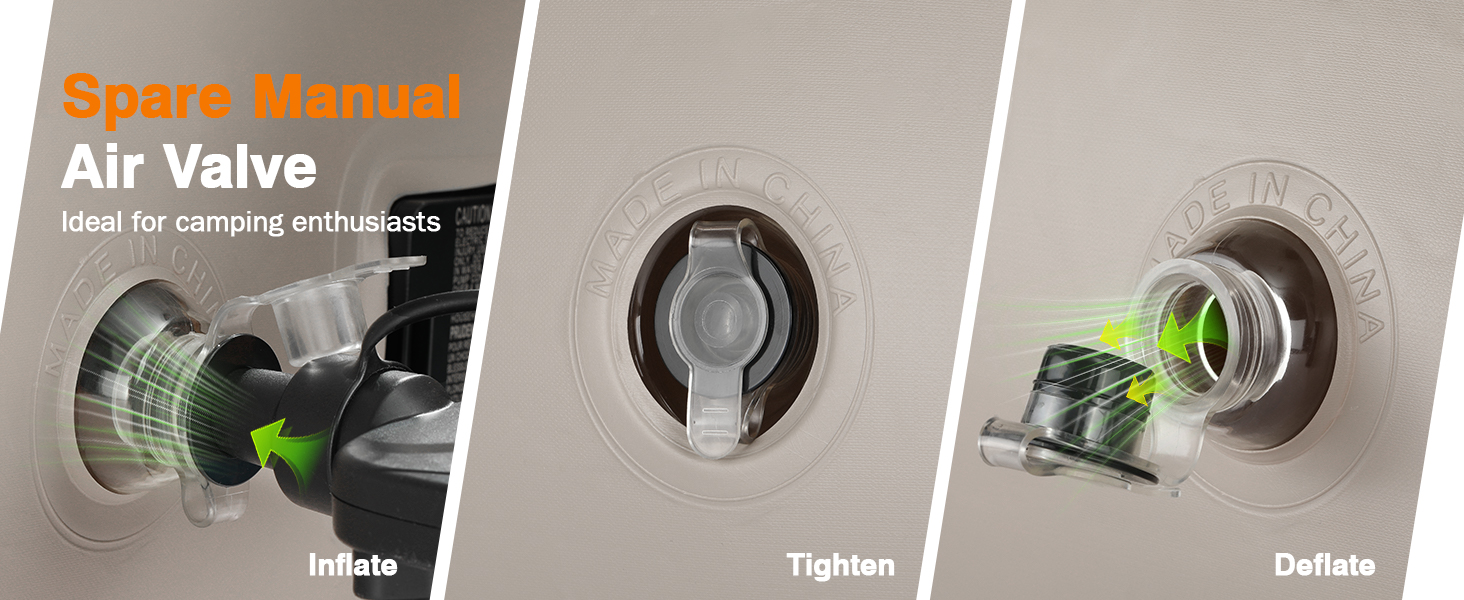 Надувне ліжко Lewondr на 2 особи з вбудованим насосом, комфортна повітряна матрац, самонадувна ліжко для кемпінгу, дому, гостей, подорожей (300 кг MAX), (203x152x33 см, Хакі)