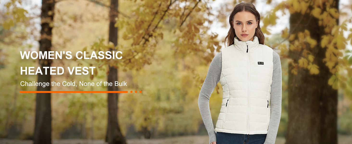 Обогреваемая жилетка Daen с Powerbank 16000mAh 7.4V, Легкая электрическая жилетка для езды на велосипеде и outdoor-работ (L, Белый)