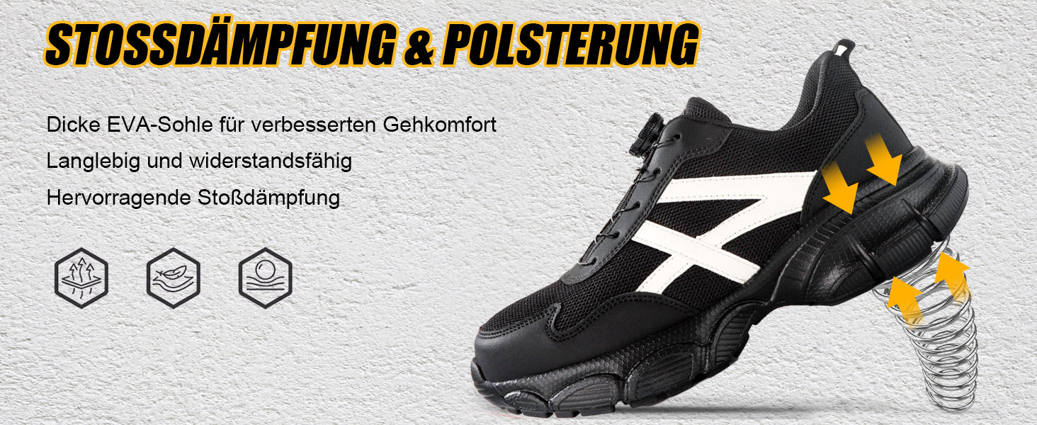 Чоловічі та жіночі робочі черевики безпеки з металевим носком, неслизькі, чорні, розмір 43 EU