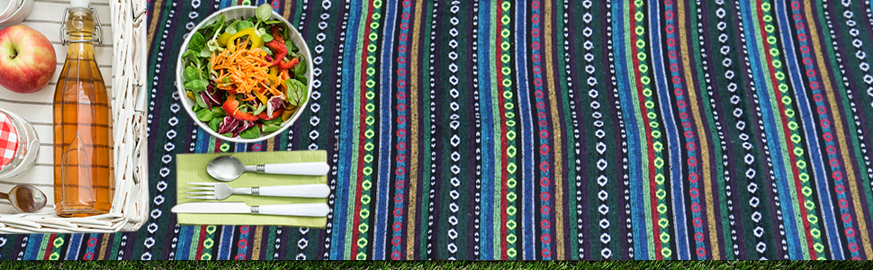 Плед для пікніка Extsud, 200x200 см, вологостійкий, з ручкою для перенесення, плед для кемпінгу та пляжу