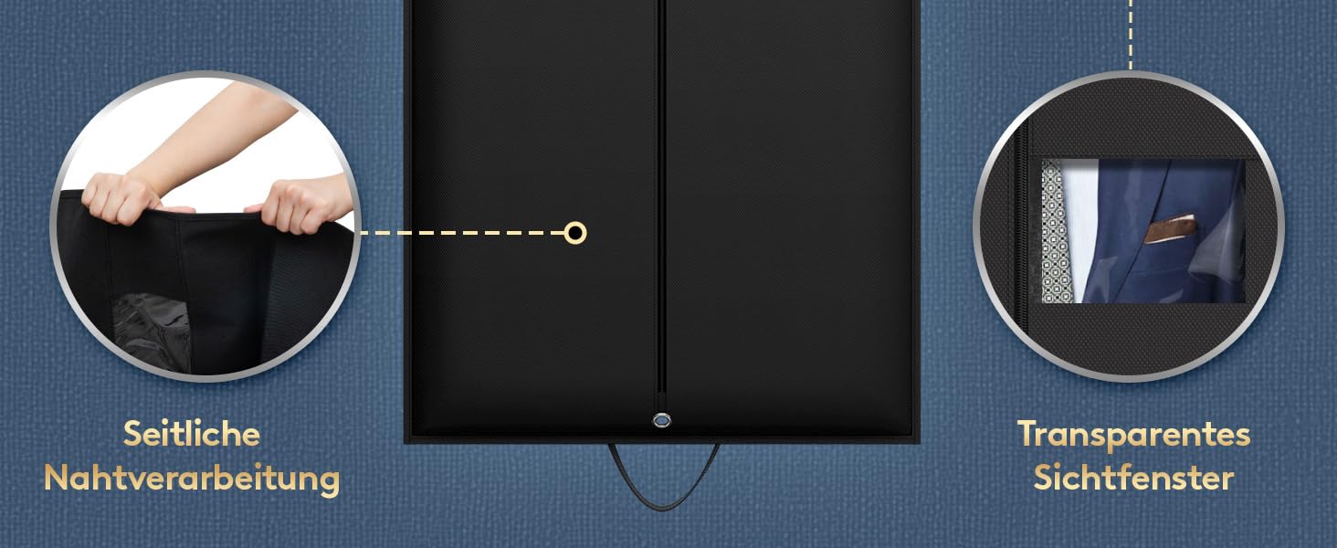 Чохли для одягу Lifewit 100x60 см (3 шт) – для костюмів, піджаків, блейзерів. Захисний мішок для одягу з мішком для взуття, 120 GSM, для подорожей та зберігання.