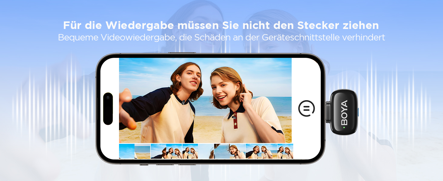 BOYA Mini 2: Бездротовий мікрофон-лавал'єр USB-C для iPhone/Android, 48kHz/24Bit, для Vlogging та TikTok