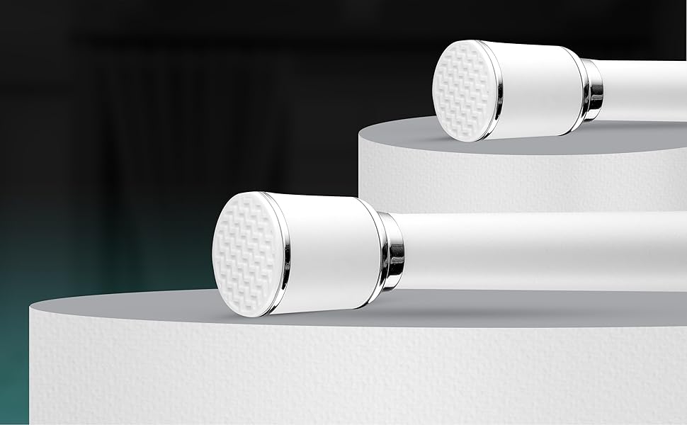 Штанга для штор Ø 32 мм, без свердління - для душу, вікна, кімнати, кухні (270-320 см, Біла)