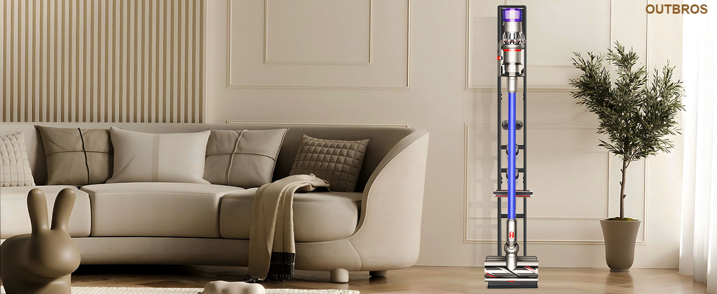 Підставка для пилососа OUTBROS, сумісна з Dyson Gen5 V15s V15 V12 Slim V11 V10 V8 V7 V6, органайзер аксесуарів, чорний