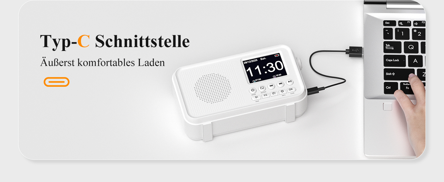 Портативне DAB/FM радіо з Bluetooth, кольоровим дисплеєм 2.4