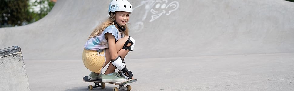 Захисний комплект SKATEWIZ для скейтборду: наколінники, налокітники, захист зап'ясть, розмір M, для підлітків і дорослих, синій, німецький виробник