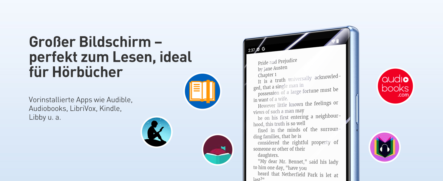 MP3 плеєр AGPTEK з Bluetooth та Wi-Fi, 5