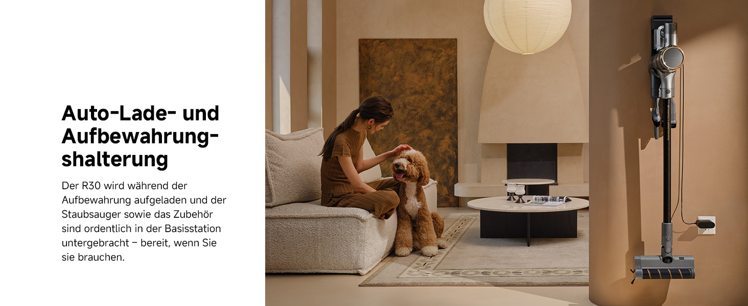 Бездротовий пилосос Dreame, 190AW, 90 хв роботи, датчик бруду, LED-дисплей, синій LED, без заплутування, для дому, шерсть тварин, килими (R30)