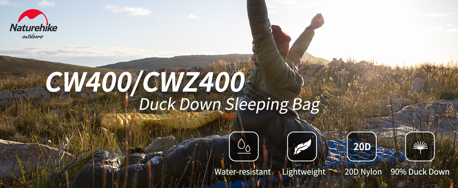 Спальний мішок Naturehike 4 сезони, чорний, для кемпінгу та подорожей