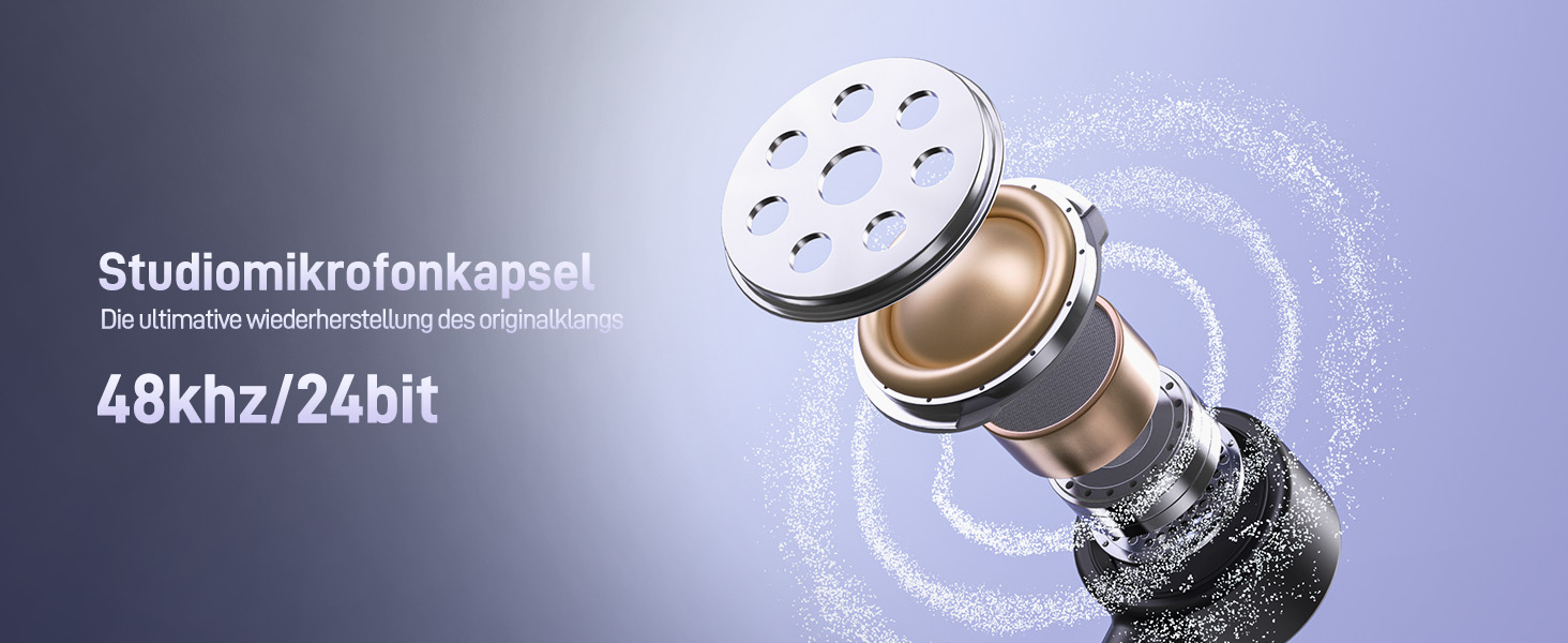 MAONO DM40 Бездротовий мікрофон для ПК з RGB підсвічуванням та ШІ-зміною голосу, 3-рівнева шумозаглушення, для геймінгу, подкастингу та стрімінгу