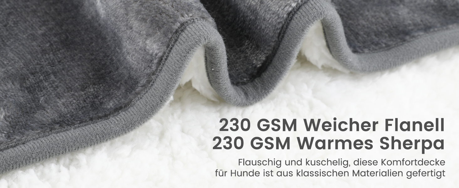 PETTOM Плед для собак та котів, водовідштовхуючий, м'який флісовий підстилку, 152 x 127 см (Сірий)