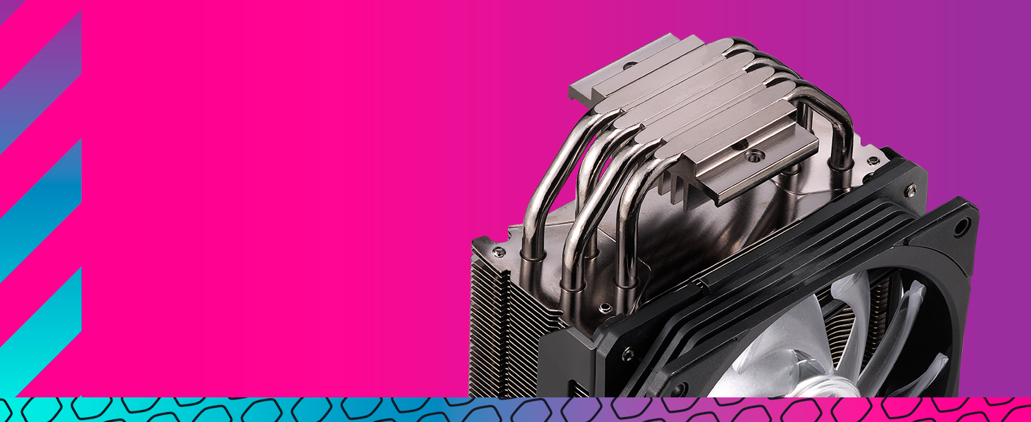 Кулер CPU Cooler Master Hyper 212 RGB Black Edition з підтримкою LGA1700, 4 теплові трубки, SF120R RGB вентилятор, чорний