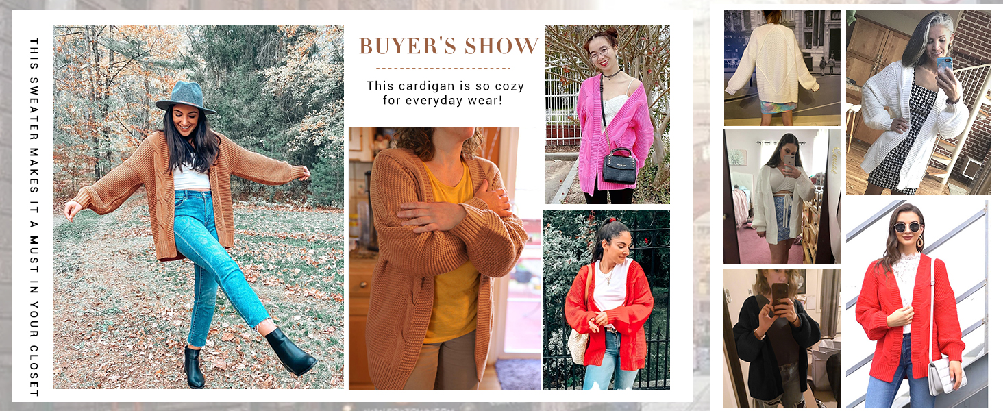 Жіночий в'язаний кардиган Cicy Bell з широкими рукавами-ліхтариками, оливковий колір