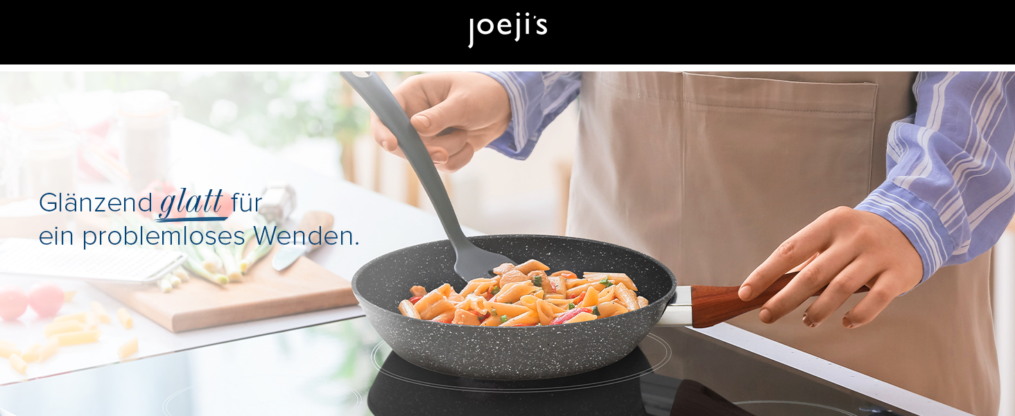 Набір сковорідок для індукції Joeji's Kitchen, 3 шт, антипригарні, набір сковорід для індукційних плит