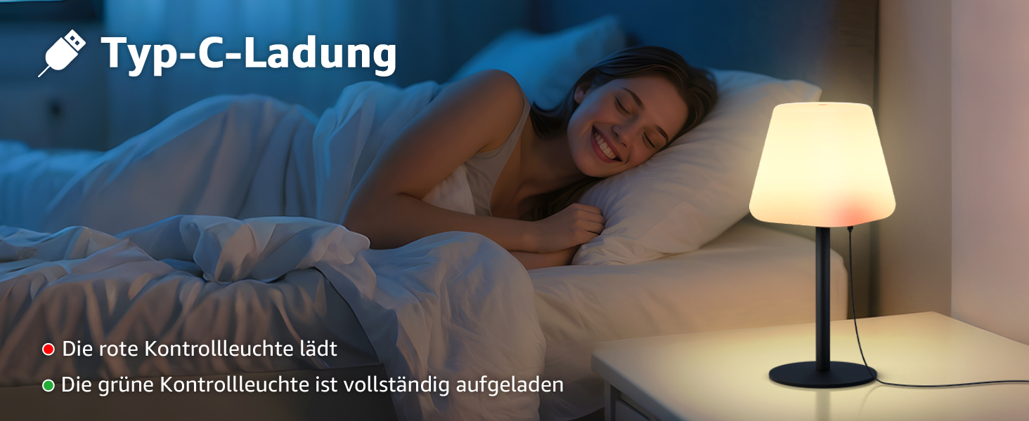 MALUX LED Акумуляторна Настільна Лампа, Бездротова, 8 Кольорів, IP44 Водонепроникна, для Дому, Саду, Готелю, Балкону, Кегль