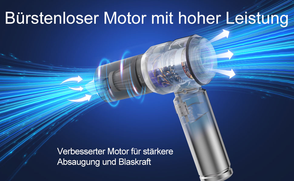 Бездротовий міні-пилосос Semflagree 23000Pa: для дому, авто, офісу. Зручний, портативний, для видалення шерсті тварин. USB-зарядка.