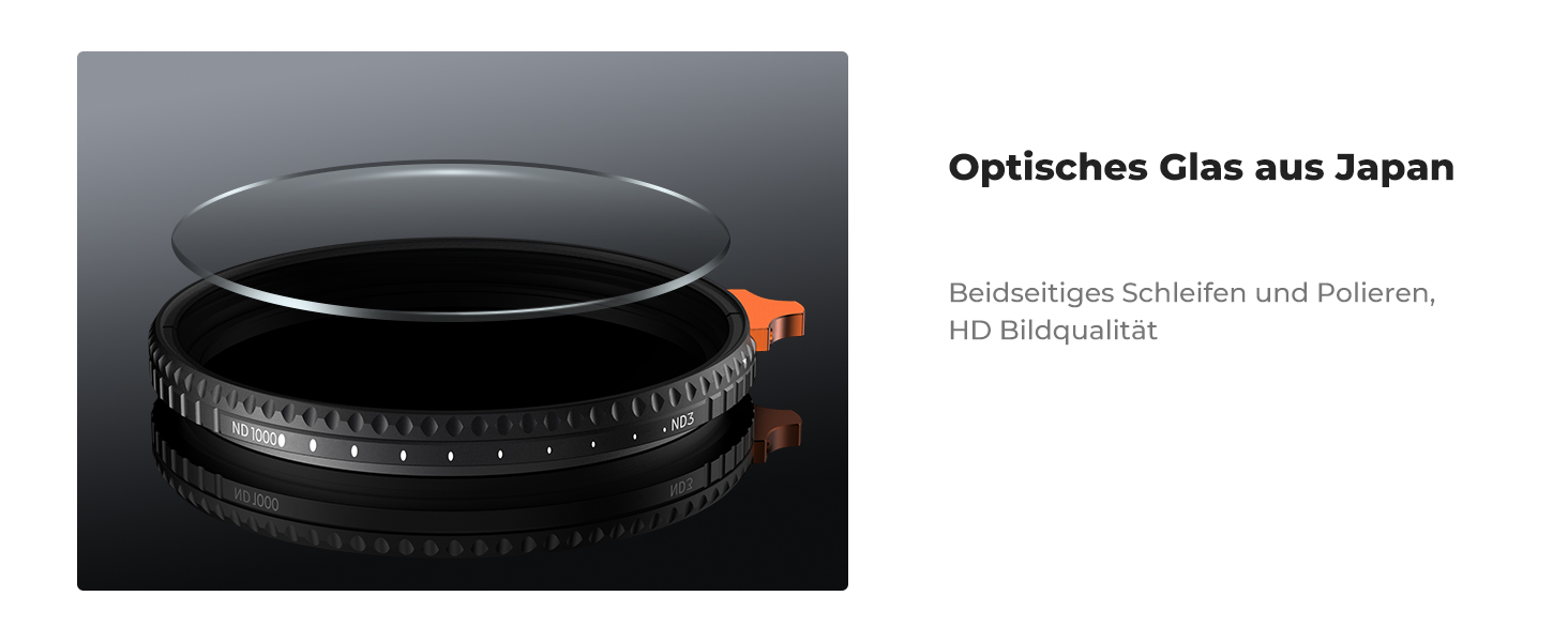 Фільтр ND K&F Concept Nano X-Serie Variabel 49mm, ND3-ND1000 (1.5-10 ступенів)