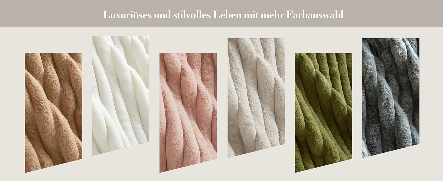 Плюшевий м'який плед Luofanfei 180x200, салатовий/бежевий, з ефектом