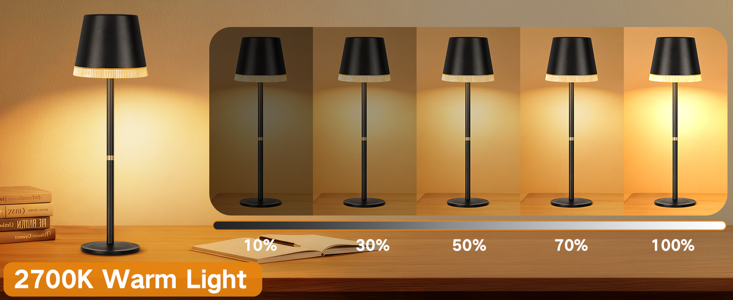 Світлодіодний настільний світильник OUTON з акумулятором, USB-C, 3 режими світла, димування, зелений - 2 шт.