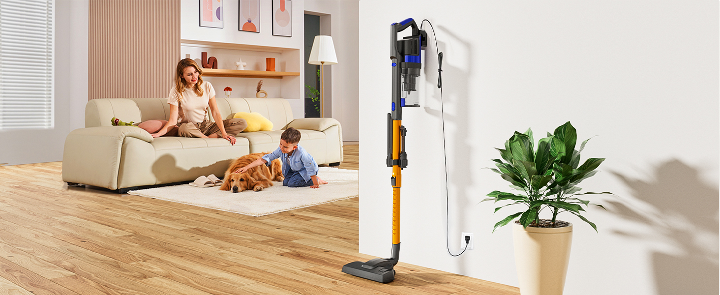 Потужний пилосос Con XL-606-60: 60KPa, 680W, 7м, контейнер 800мл, для твердих поверхонь, помаранчевий