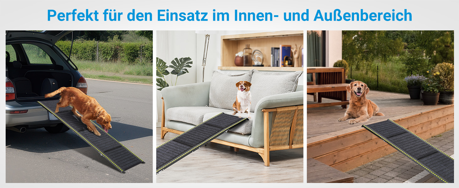 Рампа для собак Extra Breit, для великих собак до 70 кг, алюмінієва, 160 x 44 см