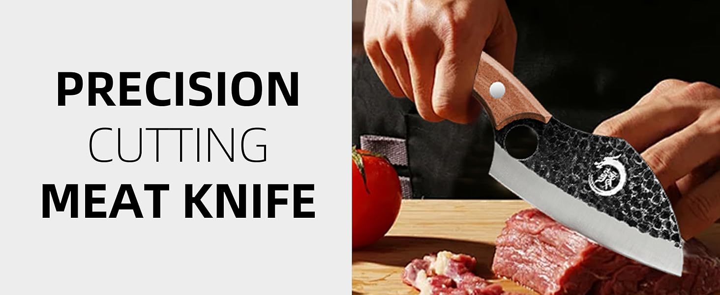 Кухонний ніж шеф-кухаря Plys 20см: професійний ніж з вуглецевої сталі з ергономічною ручкою