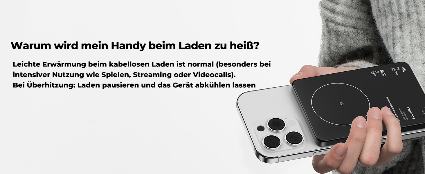 Power Bank KU XIU Magsafe 5000mAh: Тонкий, з підтримкою MagSafe, PD 20W, з кільцем-тримачем, чорний