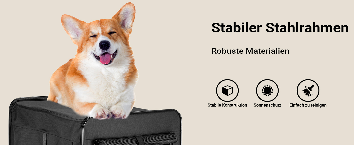 Транспортна переноска для собак та котів Wiltec, чорна, 58x46x53 см, складна, з подушкою