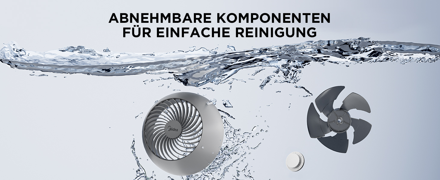 Вентилятор з циркуляцією повітря Midea MDF24JG – тихий, з автоматичним гойданням та регулюванням кута нахилу