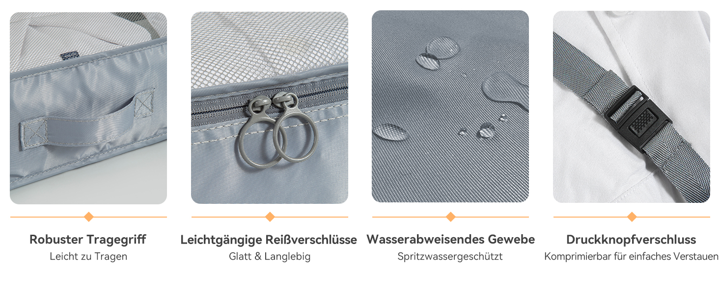 Органайзер для валізи Chijoo (12 шт, чорний) – набір кубиків для пакування, аксесуари для подорожей (сірий)