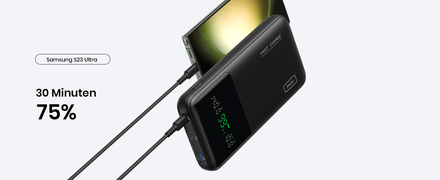 Power Bank INIU 27000mAh 140W з USB-C: заряд для телефону, ноутбука, MacBook, iPad, iPhone, Samsung