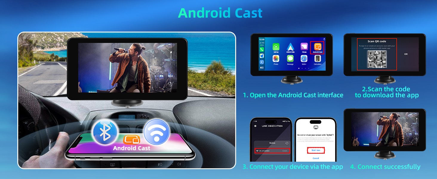 Бездротовий CarPlay дисплей 7