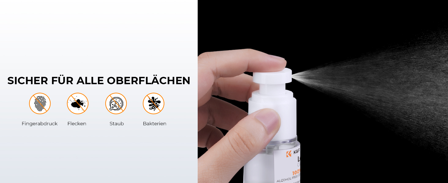 Набір для чищення об'єктивів K&F Concept: 9-в-1 для DSLR, камер, об'єктивів, фільтрів, телефонів