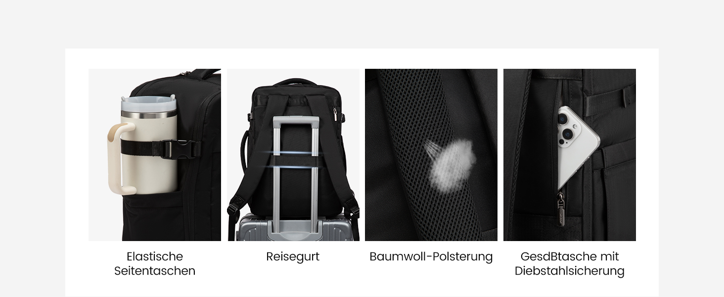 Рюкзак для подорожей LOVEVOOK, 17.3 дюйми, для ноутбука, чоловічий/жіночий, чорний