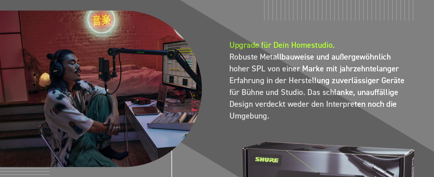 Shure SM4 Студійний конденсаторний мікрофон XLR для вокалу та інструментів (SM4-K-KIT) | Металевий корпус