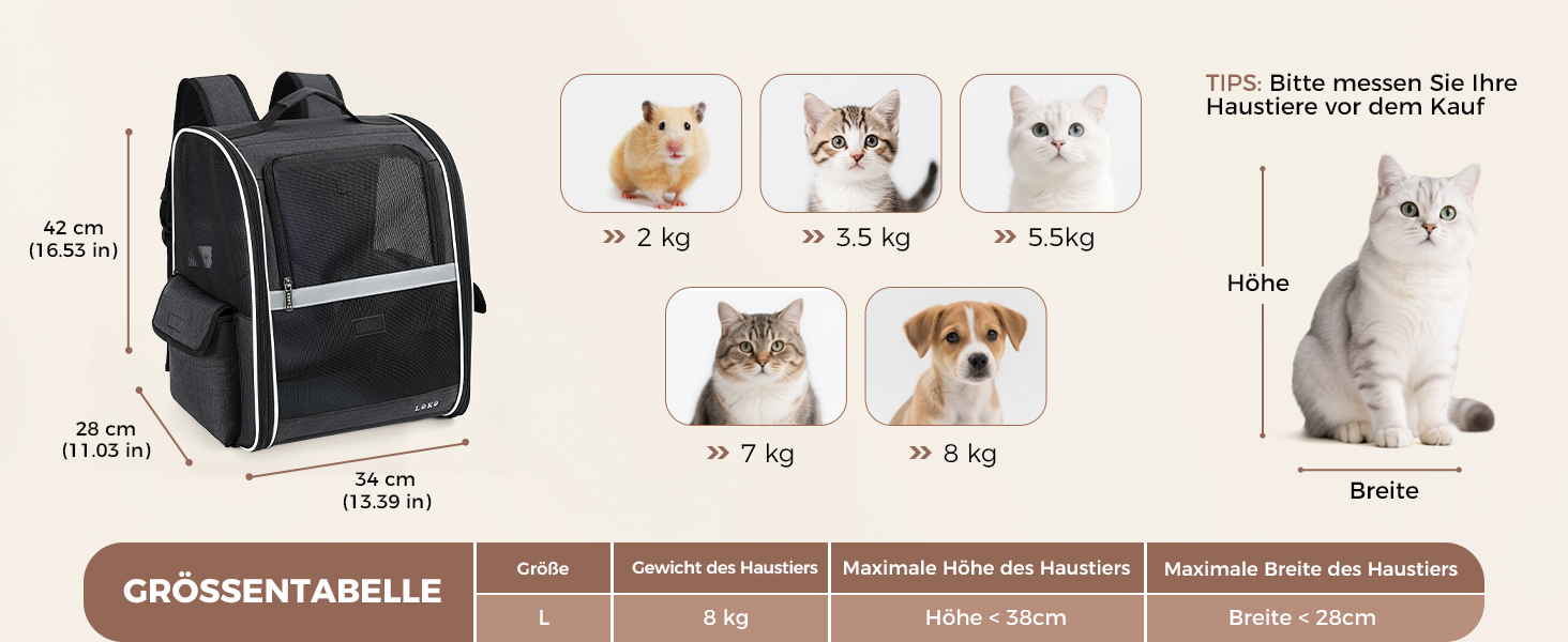 Рюкзак для собак та котів середніх та маленьких порід (2-8 кг), рюкзак-переноска з сіткою для прогулянок, подорожей, відпочинку на природі (чорний) M Чорний