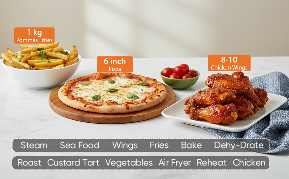 Фритюрниця Sweetcrispy Airfryer 6L з вікном, 12 функцій, сенсорний екран, сірий колір. Здорове приготування без олії, антипригарна корзина, підходить для 3-6 осіб