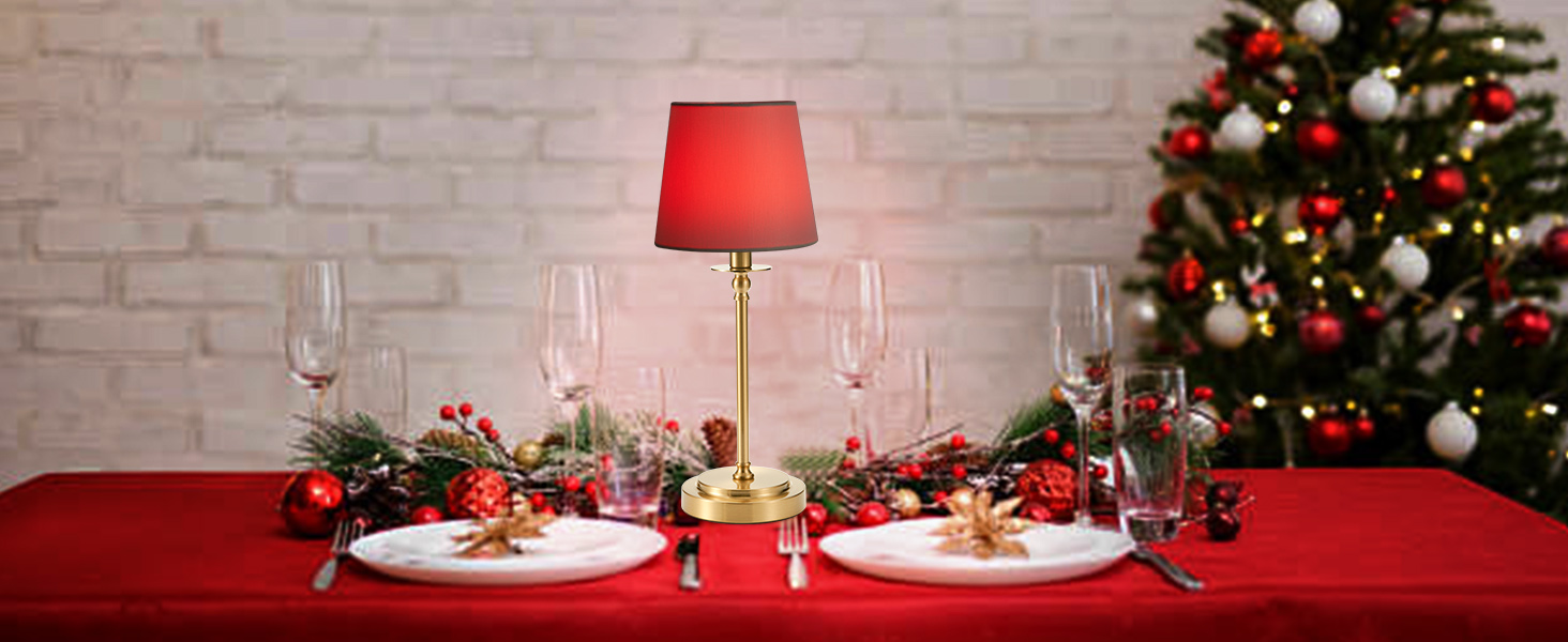 Акумуляторна настільна лампа: портативна, бездротова з регулюванням яскравості, для дому та саду, абажур з льону, античне біле металу, RGB синій абажур