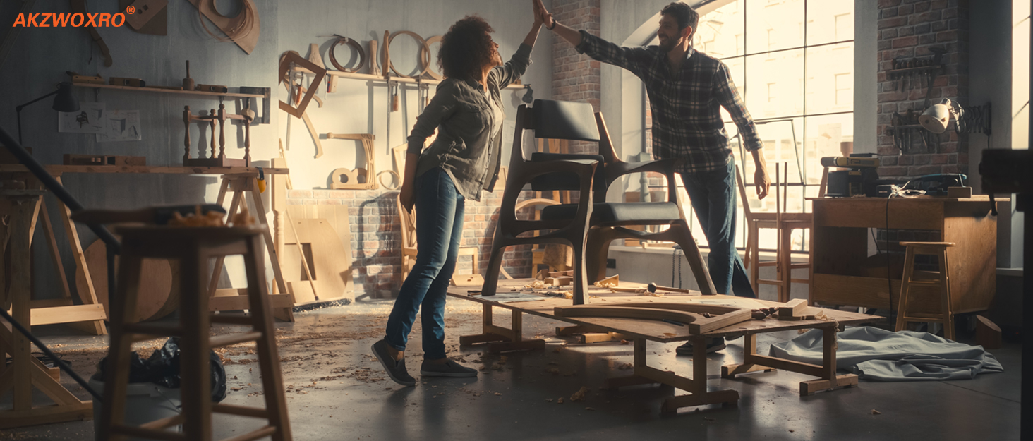 Акумуляторний шуруповерт AKZWOXRO 21V з 2 акумуляторами 2.0Ah, 42Nm, 2 швидкості, 25+3 ступені крутного моменту, патрон 10мм, LED, 30шт аксесуарів для дому та саду, помаранчевий колір