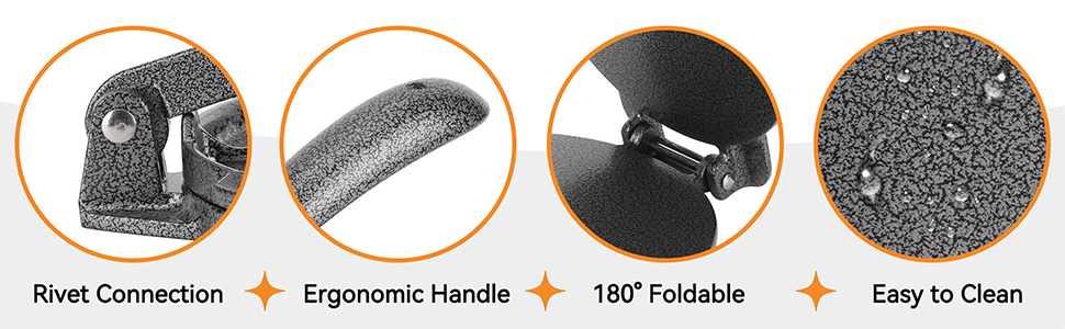 Пресс для тортилій та роті, 16.5 см, алюмінієвий, для тортилій, роті, кесадільї, бурріто, емпінад, з ручним притисканням