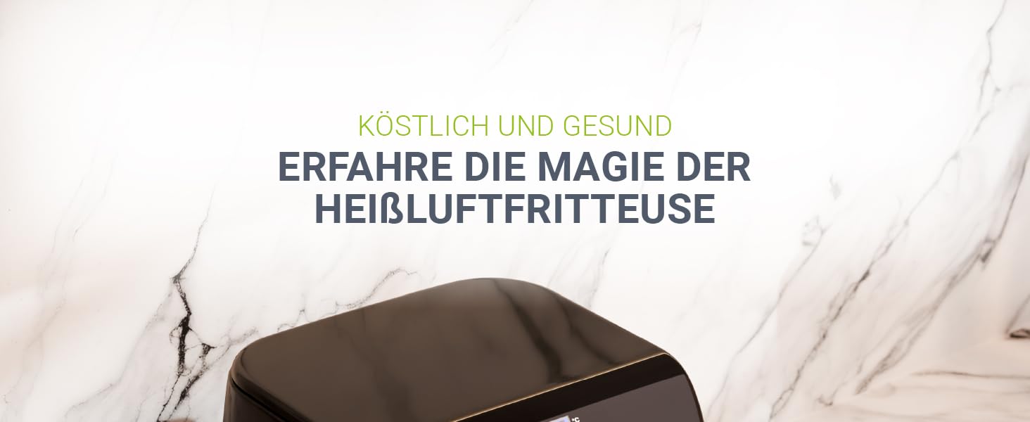 Фритюрниця повітряна Juskys® 12L, чорна, з LCD-дисплеєм, 10 програм, 25—200 °C, з аксесуарами