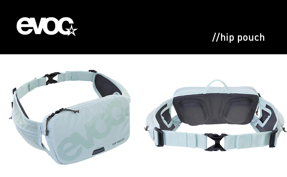 EVOC HIP Pouch - поясна сумочка/рюкзак, чорний, AIR PAD, регульована, з кількома відділеннями