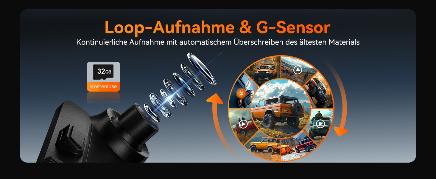 WOLFBOX Дзеркало-відеореєстратор 12' 4K з камерою заднього виду, WiFi, IPS-сенсорний екран, GPS, G-сенсор, Park Monitoring, 32GB, G840H