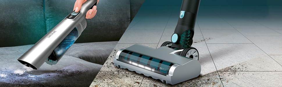 Вертикальний бездротовий пилосос Cecotec Scoba Agile Jalisco: 210W, 20kPa, 45 хвилин роботи, моторний насадка