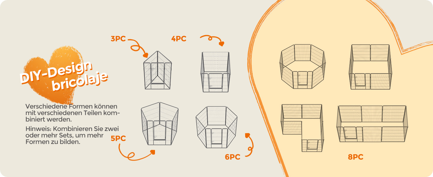 Вольєр для тварин Feandrea Freilaufgege XXL (77x100 см), сірий, збірний, для дому та вулиці