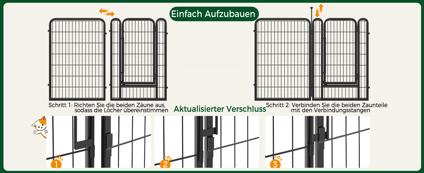 Переносний вольєр для собак Yaheetech 100 см, 16 частин, з 2 дверцятами, для дому та саду, без інструментів