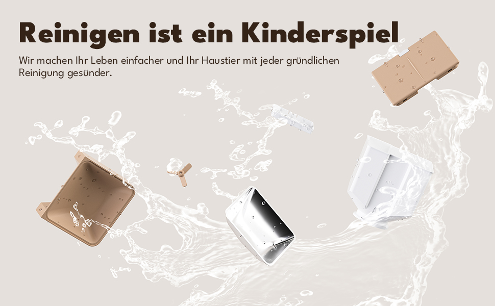 Автоматичний годівниця для котів та собак PetSnowy 4L з Wi-Fi, керування через додаток, подвійне живлення, 3-ох Frische-Lock, 1-10 прийомів їжі на день, Creamweiß (Braun)