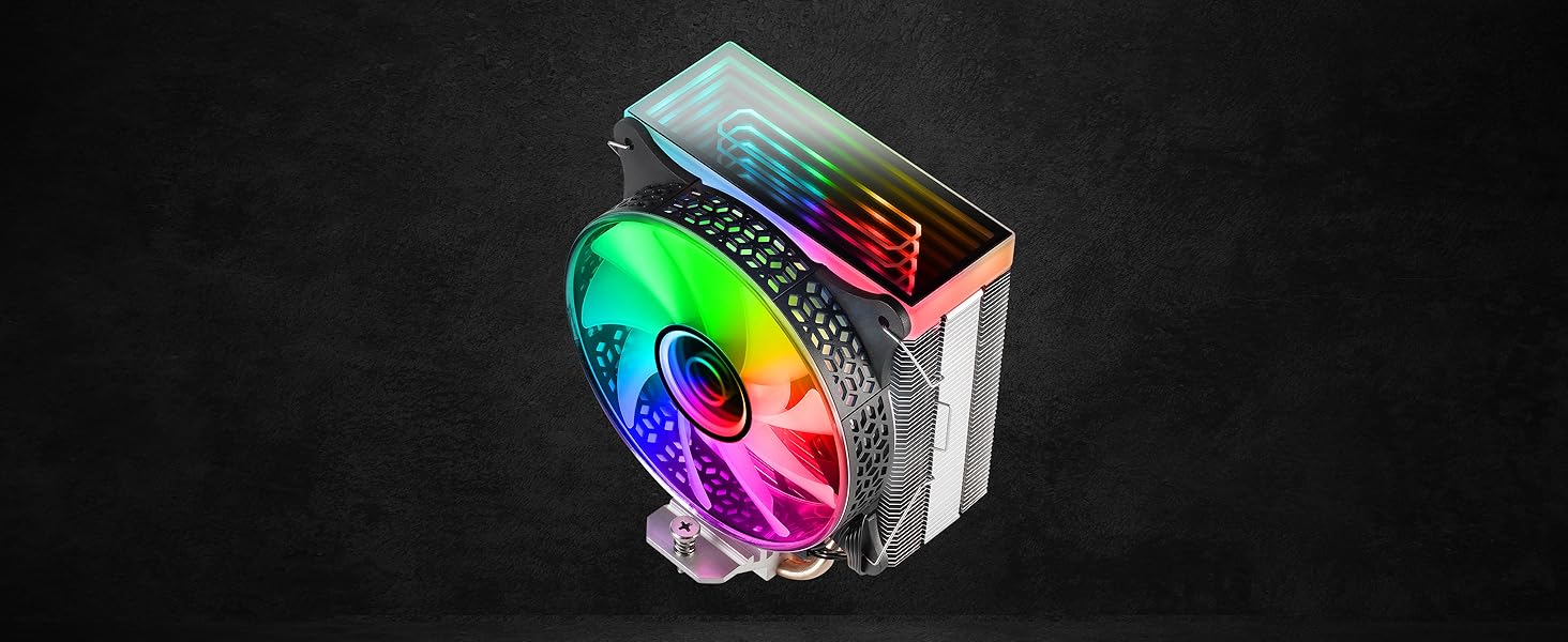 Система водяного охолодження CPU Mars Gaming MCPU-VR, 180W TDP, ARGB, 4 теплові трубки, тихий вентилятор 120 мм